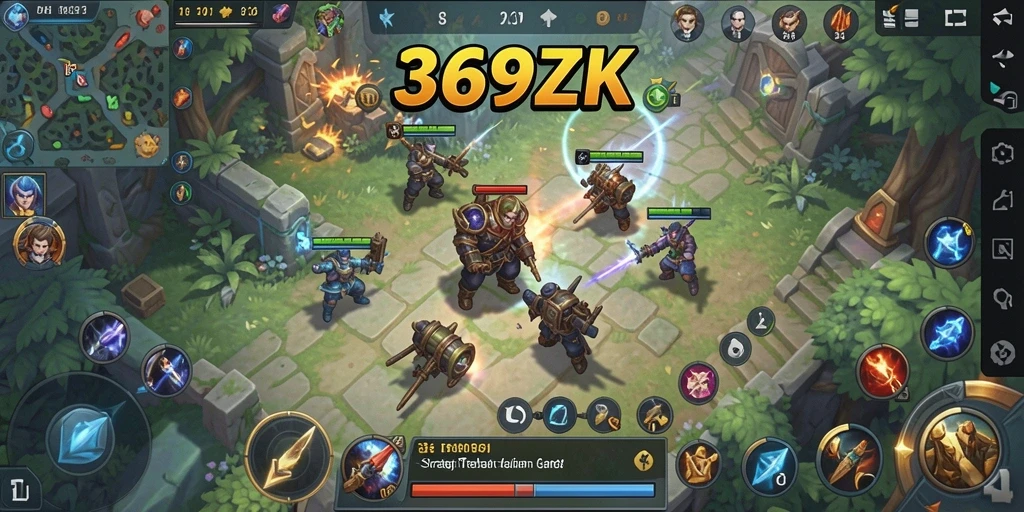 Tangkapan layar gameplay <strong>369ZK</strong> yang menunjukkan pertempuran strategi yang intens.