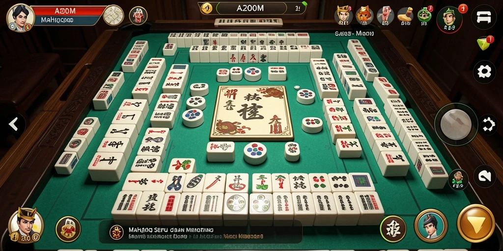 Screenshot gameplay A200M yang menampilkan serunya bermain Mahjong.