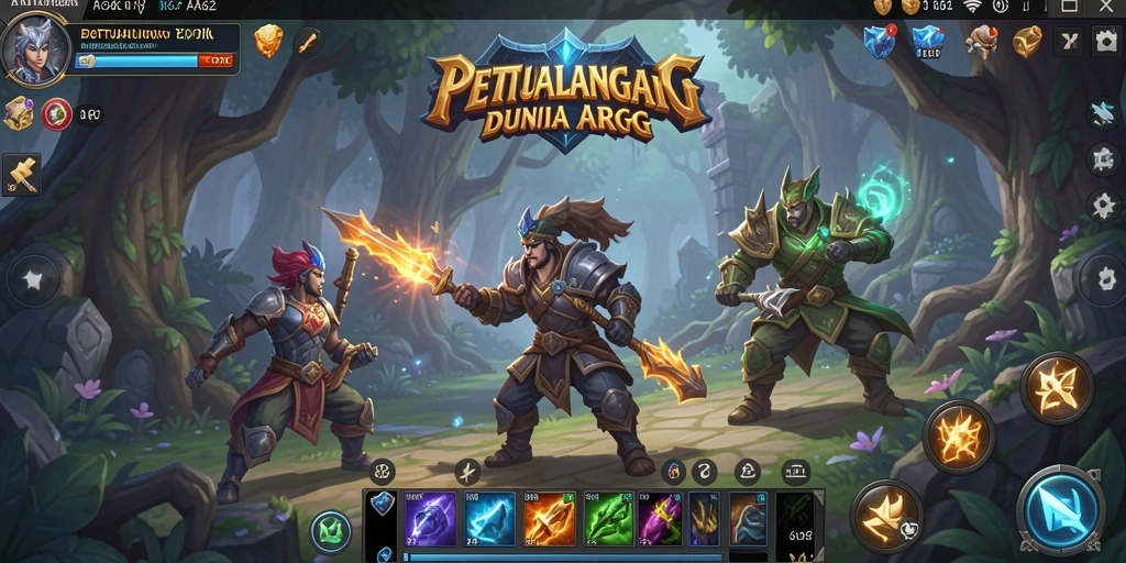 Screenshot gameplay AA62 menampilkan pertempuran epik dan visual menakjubkan.