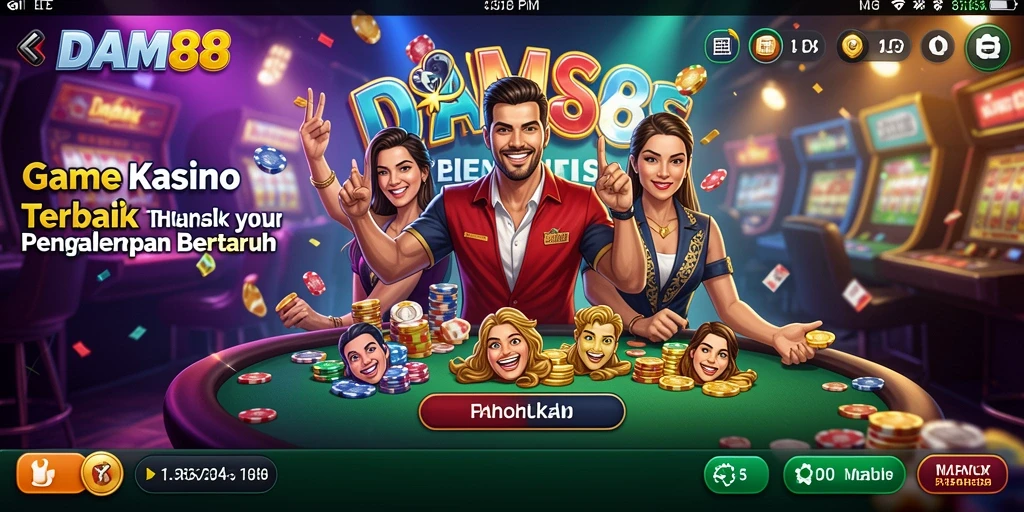 Tampilan gameplay seru di DAM88 dengan berbagai permainan Kasino.