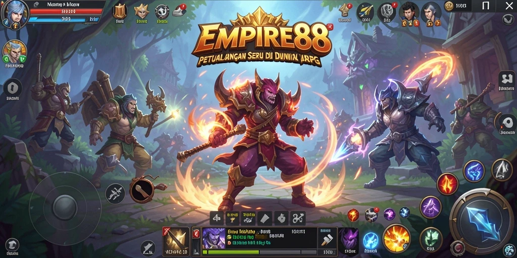 Tampilan menarik dari gameplay petualangan ARPG di EMPIRE88.