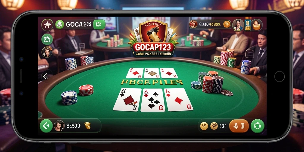 Screenshot GOCAP123 menampilkan serunya permainan Poker dalam aplikasi.