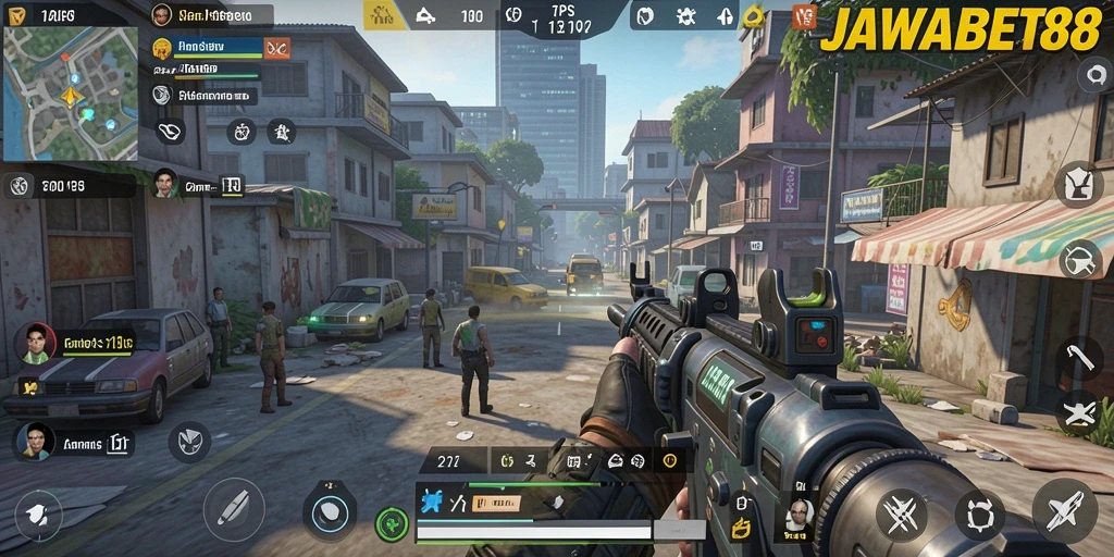 Tampilan gameplay JAWABET88 yang penuh aksi dan adrenalin.