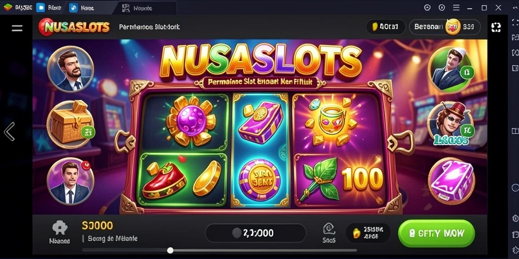 Tampilan gameplay menarik dari NUSASLOTS dengan berbagai slot yang memukau.