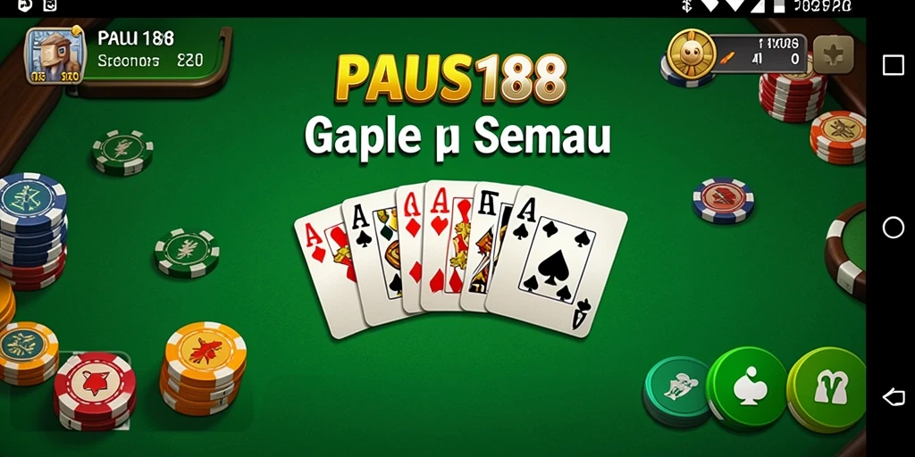 Screenshot menunjukkan gameplay Gaple yang menyenangkan dan interaktif.