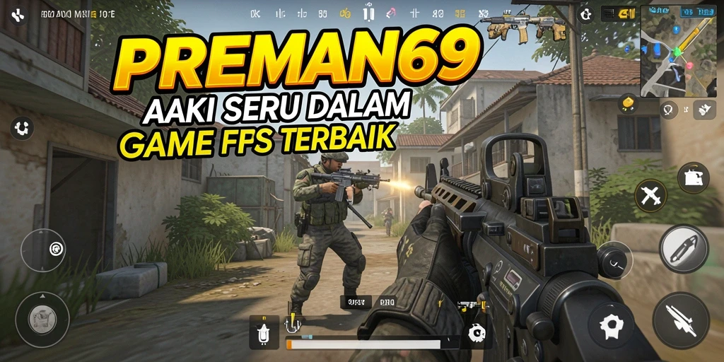 Screenshot dari gameplay seru di PREMAN69 dengan aksi tembak-tembakan.
