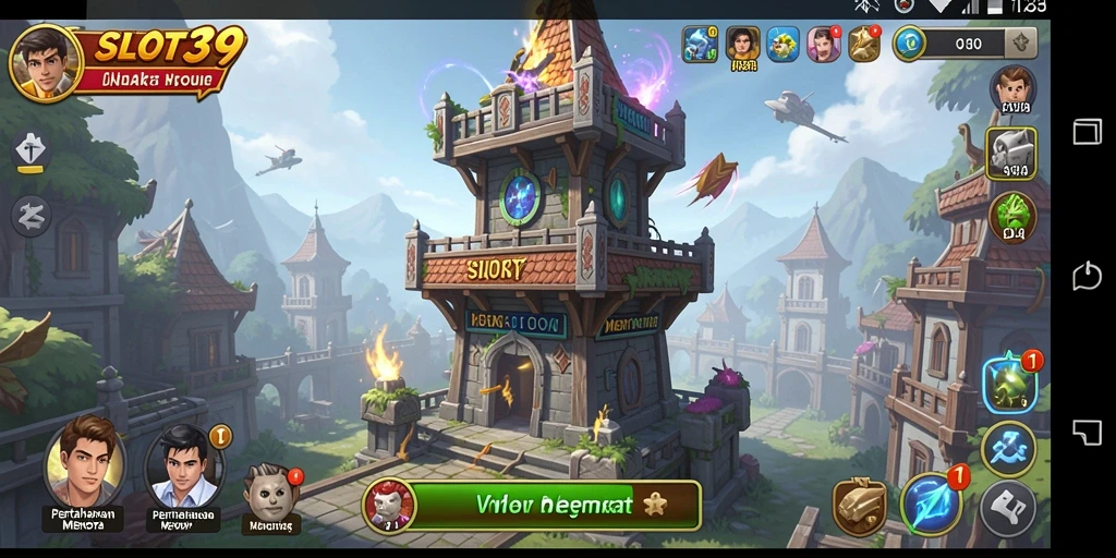 Tampilan screenshot SLOT39 menampilkan aksi gameplay Tower Defense yang mendebarkan.